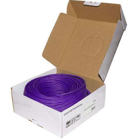 Cavi di rete Link MATASSA CAVO RETE CATEGORIA 6A NON SCHERMATO UTP AWG24 HALOGENFREE FLESSIBILE COLORE VIOLA MT.100 (1/2)