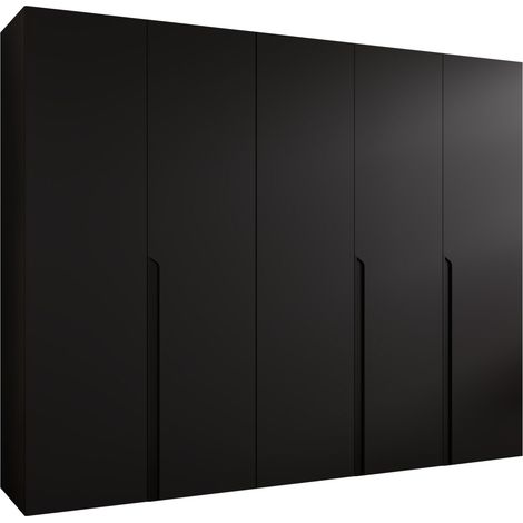 Armoire Hartford 582, Noir, 202x250x52cm, Portes d'armoire: Avec des charnières, Nombre d'étagères: 0 (1/5)
