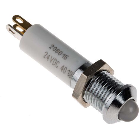 Voyant LED lumineux RS PRO, dia. 8mm, 24V c.c. ( Prix pour 1 )