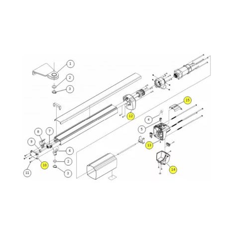 Kit de pièces plastiques pour motorisation de portail battant Ixengo L – Remplacement capot moteur – Fixation sécurisée – Pièces d'origine Somfy