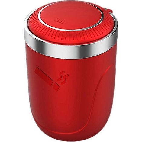 Cendrier de voiture multifonctionnel avec éclairage LED, à poussoir, pour voiture ou véhicule - Décoration intérieure (1/5)