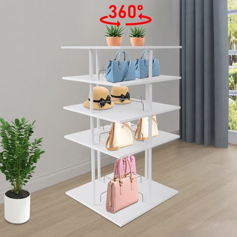 4 Schichten große Kapazität drehbare Schuhe Display, Mehrzweck-offene Aufbewahrungshalter, 57  57  107 cm