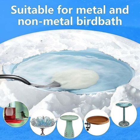 Bains d'oiseaux chauffés, dégivreur d'étang de chauffage de bain d'oiseaux, chauffe-eau de dégivreur de bain d'oiseaux à commande thermostatique pour cour de Patio (1/3)