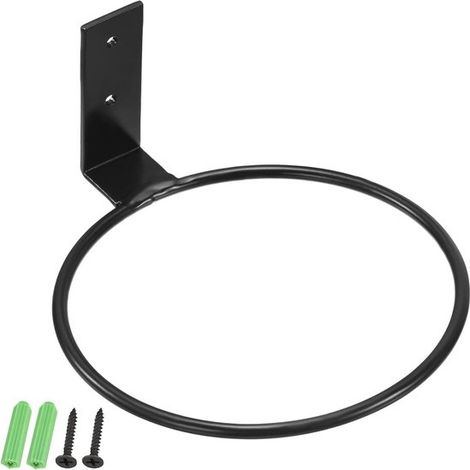 Pflanzenregal 12,7 cm (5 Zoll) Pflanzenregal 1 Stück Rundes, wandmontiertes Pflanzenregal für den Innen und Außenbereich, schwarz (1/4)