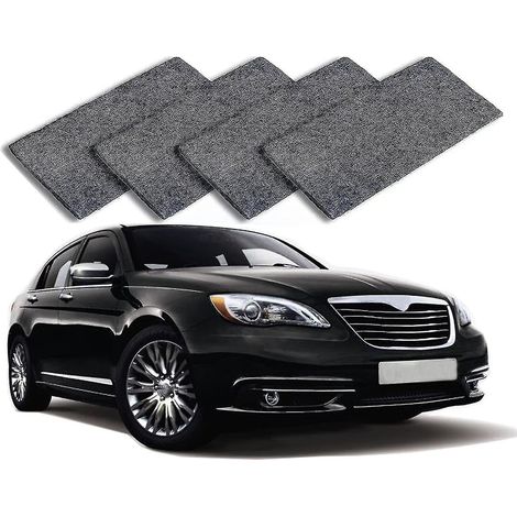 CREA Tissu Nano Sparkle (gris 4 pièces), tissu Nano Sparkle 2022 pour les rayures de voiture, tissu Nano magique réparant facilement les rayures de peinture (wanan)
