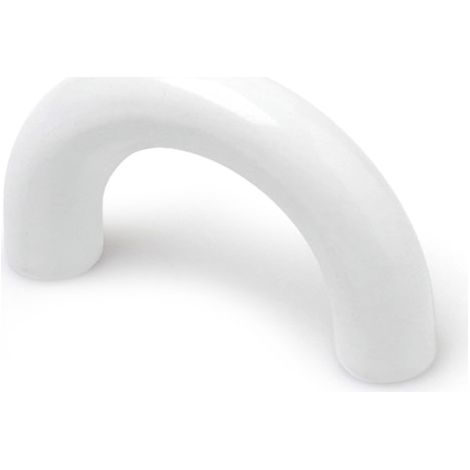 Asa de zamak con acabado blanco, dimensiones:39x8x24mm y entrepuntos:32mm -