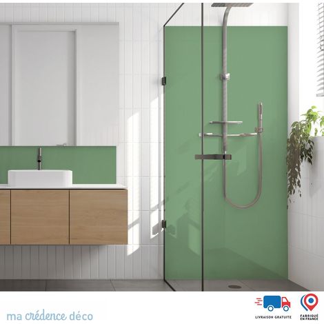 Panneau de douche : Vert pâle - Alu composite - 90 - 245 (1/3)