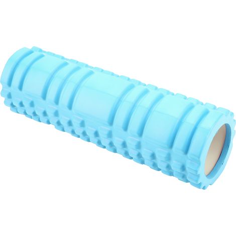 Mini rouleau de yoga creux, rouleau d'exercice et de fitness, colonne de massage et de physiothérapie (bleu) (1/5)