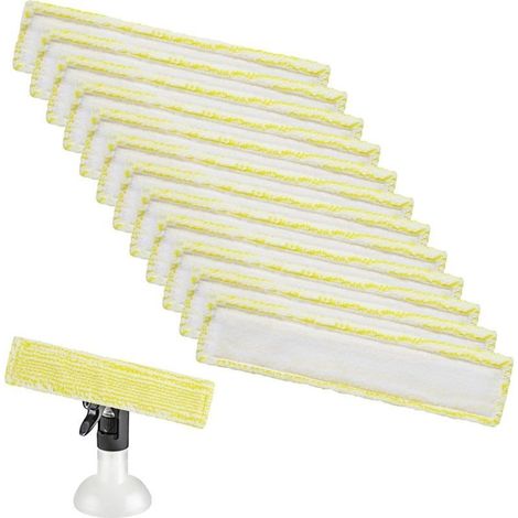 12 Pièces de Rechange l'aspirateur de Vitres pour Kärcher,Tampons d'accessoires pour l'aspirateur de Vitres,Chiffons de Nettoyage en Microfibre,pour Kärcher WV2 WV5 WV6 Plus Premium (1/5)