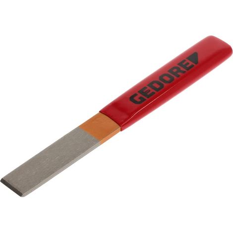 Burin, extra plat avec poignée plastique, angle de pointe 60°, largeur du tranchant 26 mm, longueur 240 mm, acier trempé, 104 P (1/5)