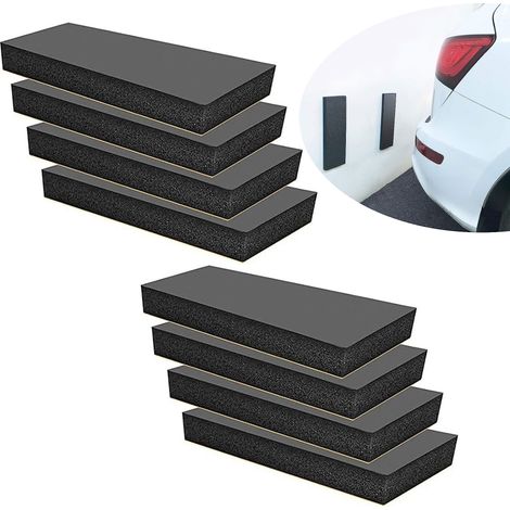 Lot de 8 protections murales autocollantes pour garage, 3 cm, extra épaisses, pour porte de voiture, mur de garage et parking (1/5)