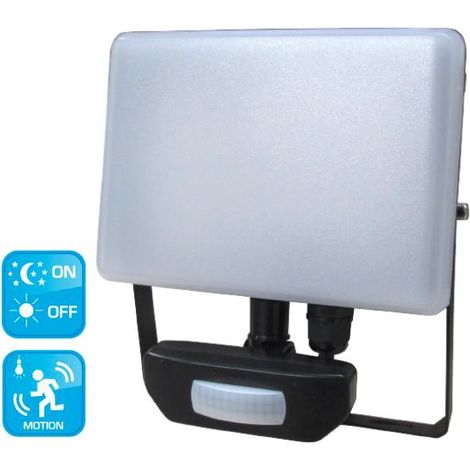 PROIETTORE LED C/SENS. MOVIMENTO/CREPUSCO. MAURER 20W 4000°K IP44 1800LM