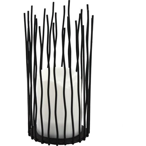 Lampe déco LED NYBORG M noire 22 cm IP44 à piles Polux (1/5)