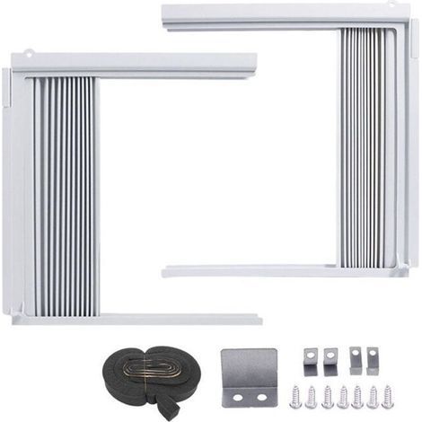 Panneaux Latéraux de Climatiseur de Fenêtre avec Cadre, Panneau Latéral D'Isolation Réglable pour Climatiseur de Fenêtre BTU (1/4)