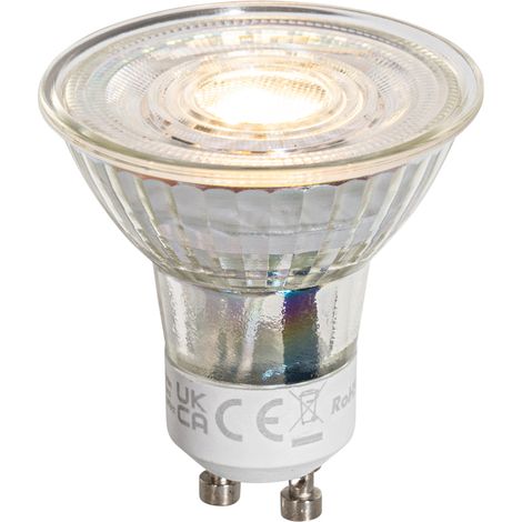 GU10 50mm Dimmable LED Bulb Clear 4.9W 500 lm 2700K
