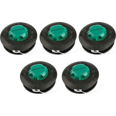 Trade-Shop Ersatz Trimmerkopf / Mähkopf / Fadenkopf M10 x 1,25mm Links kompatibel mit Oleo-Mac 435 BP, 440 BP, 725 D, 730 S, 730 T, 735 S, 740 S - 5 Stück