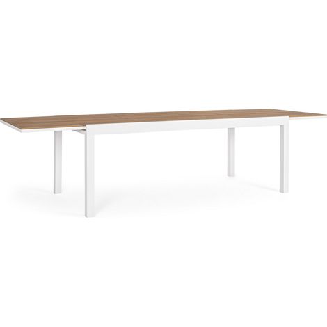 Tavolo Allungabile in alluminio con piano in Polywood 200-300X95 Bianco (1/5)