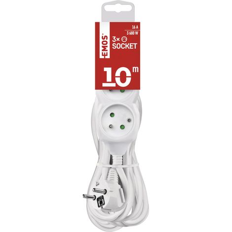multiprise 10 m, 3 Prises françaises, intérieur, câble 10 m (1/5)