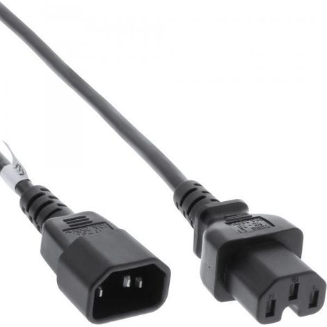 Prolunga Inline 2 metri nera cavo H05V2V2-F