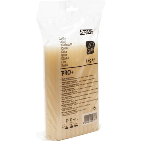 RAPID - Colle - Profesionnelle - PRO + Ø12mm - Spécialisée Beige universelle - 1kg - Haute teneur résine - Toutes applications, métal, plastique, bois, matériaux poreux, ect - Sachet - (40302777)