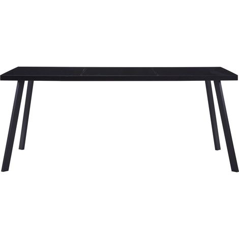 Maison Exclusive - Tavolo da Pranzo Nero 160x80x75 cm in Vetro Temperato