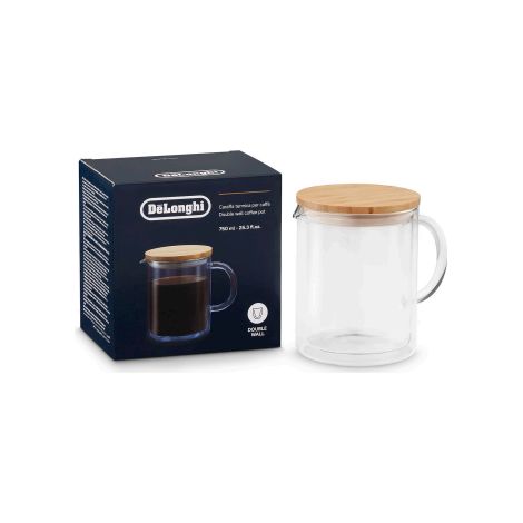 Carafe en verre a double paroi de 750 ml DeLonghi - AS00006436