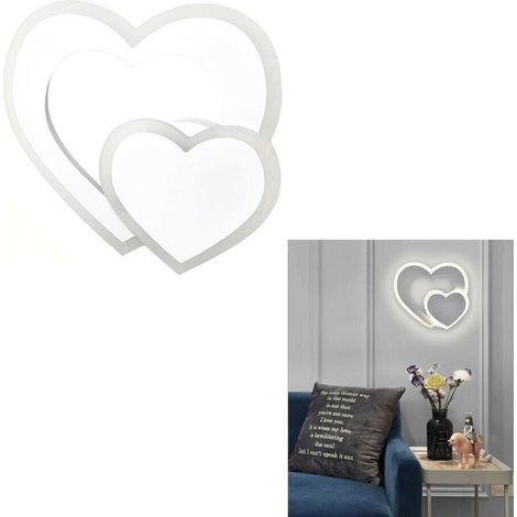 Applique Led 12 W Cuore In Vetro Luce Naturale Lampada A Parete Interno (1/3)