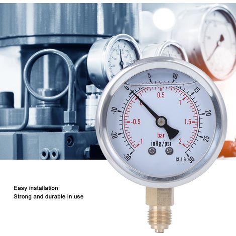 TS-PGGZ604-2bar 1/4BSP Y60 Radial-Öleinspritz-Vakuummeter (1/5)