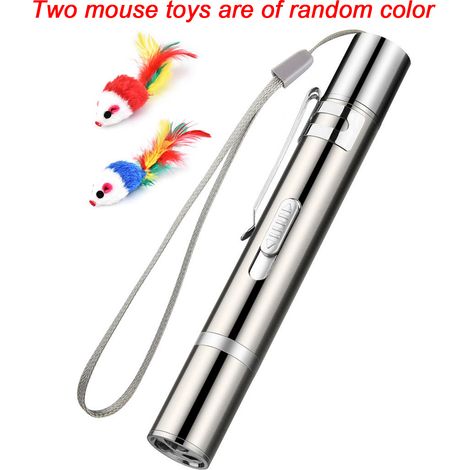 Stylo-lampe torche chat, jouet, laser LED, rechargeable par USB, 3 modes d'éclairage, style créatif (1/2)