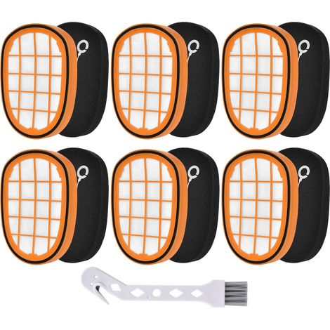 Lot de 6 filtres pour aspirateur sans fil Speed Pro Max Aqua Plus pour FC6812 FC6813 FC6822 FC6826 Filtre de rechange équivalent FC5005/01 (1/5)