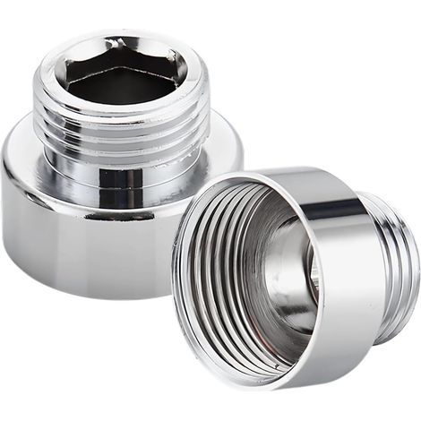 2 Pièces Réducteur de Filetage Intérieur 3/4" Vers Filetage Extérieur 1/2",Gaine en Cuivre,Adaptateur pour la Conversion des Raccords de Tuyauterie (1/5)