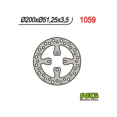 Disco de freno trasero Yamaha YFZ 450 '06-'19, Raptor YFM 700 '06-'14, 200 mm