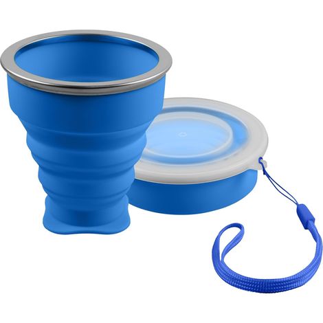 Tasse Silicone Pliable en Orange, Tasse de Voyage Pratique Tasse Drinkbaar Camping - 210ml (1/5)