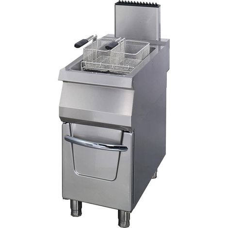 Friteuse - 1 x 22L - Unité individuelle - 90cm de profondeur - avec robinet de vidange - Gaz - Maxima