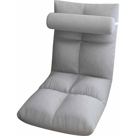 Fauteuil de sol avec dossier, canapé-lit pliant, fauteuil inclinable, fauteuil de jeu au sol, fauteuil de méditation pour adultes, gris (1/5)