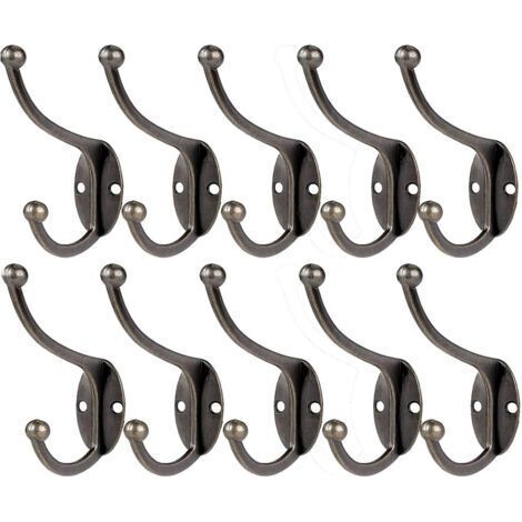 10 Pcs Patère Porte Manteau Murale Vintage Crochet Uniques Métal De Porte Chapeau Crochet Rétro Inox avec Vis pour la maison pour Porte-Manteau Salle de Bain Cuisine (Copper) (1/5)