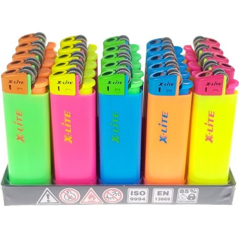 briquet piézo électrique néon
