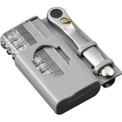 Lot de 12 Micro Clé à cliquet Set de tournevis avec poignée réversible et adaptateur pour montage de meubles et réparation automatique (FO-9212C) (1/5)