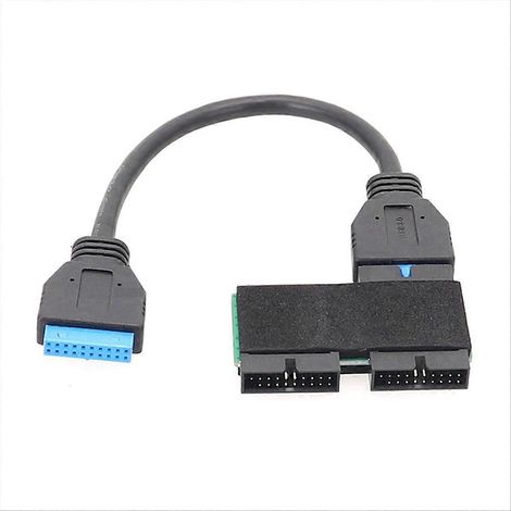 Câble Hub USB 3.0 19 broches avec puce, conception modulaire pour carte mère, connecteur interne haute vitesse (1/5)