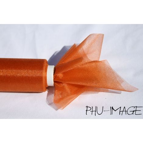 Organza decorativa 48 cm 1 rotolo oro rame (1/2)