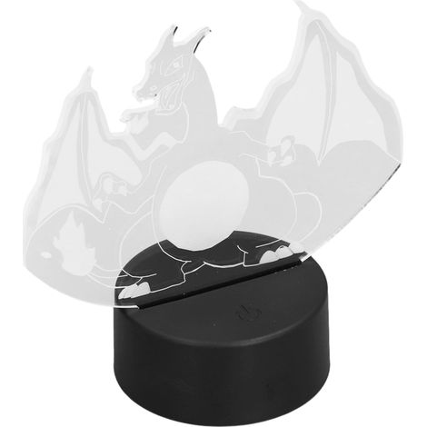 Veilleuse 3D Dragon de Feu, Lampe Tactile Colorée, Décoration LED pour Chambre d'Enfant, Lampe de Lit (1/5)