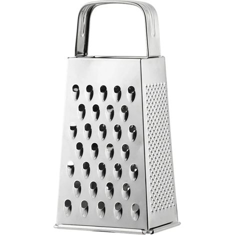 Râpe (argentée), en acier inoxydable, multifonctionnelle, idéale pour couper les légumes, accessoire de cuisine (1/2)