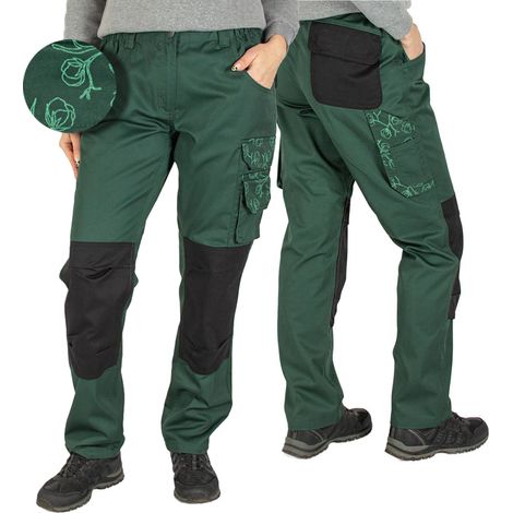 Damen-Arbeitshose, grün, hüftlang, Größe 3XL (46)