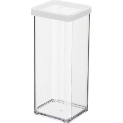 Rotho 11605 Rectangular Caja 1,5 L Transparente, Blanco (1/3)