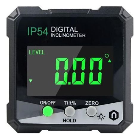 Digital laser level, digital LCD inclinometer with strong magnets, 0.1° accuracy, 360° measurement--DTEKGAZ
