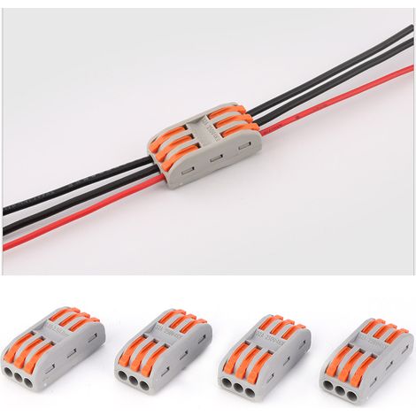 10 connecteurs rapides PCT3-3, 3 entrées et 3 sorties, serre-câble de station d'accueil, couleur unique (1/5)