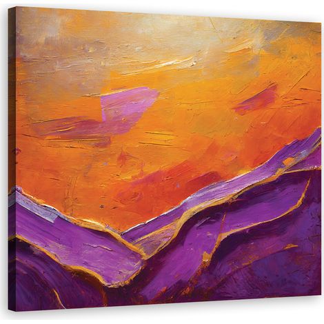 Tableau déco Abstraction peinte lilas 30x30 (1/5)