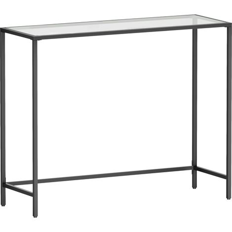Table Console, Dessus en Verre Trempé, Montage Facile (1/5)