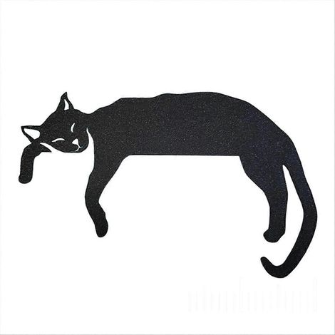 Décoration de chatière, panneau d'angle de porte avec chat noir, décoration de cheminée chat (1/5)