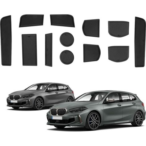 Antirutschmatten für BMW 1er F40 Automatik 2019-2024 Mittelkonsole Becherhalter Ablagebox Schwarz (1/5)